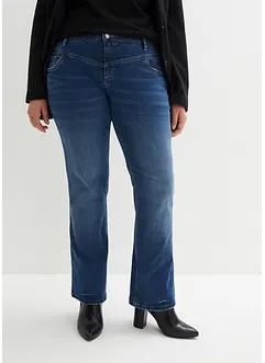 Mid waist stretch jeans, bootcut, bonprix