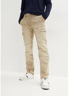 Regular fit cargo stretch jeans, straight, bonprix