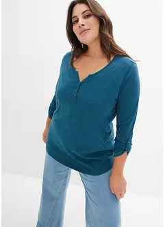 Lichte longsleeve met knoopsluiting, bonprix