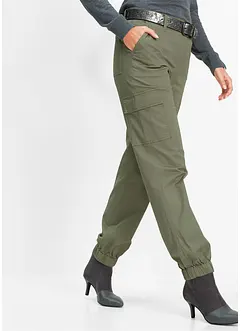 Cargo broek met stretch van katoen, bonprix