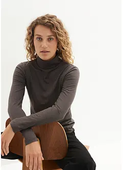 Longsleeve met col in een katoenmix (set van 2), bonprix
