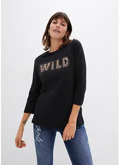 Longsleeve met studs en print, bonprix