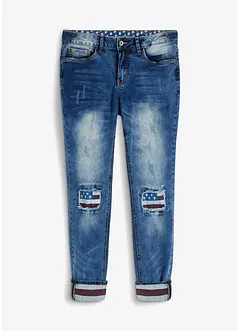 Skinny jeans met vlagdetails, bonprix