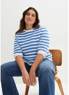 Gebreid shirt, halflange mouw, bonprix