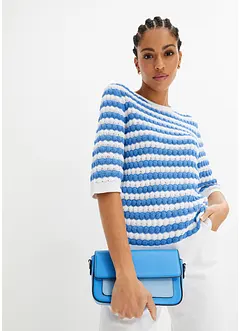 Gebreid shirt, halflange mouw, bonprix