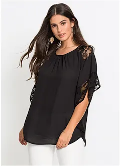 Blouse met kanten details, bonprix
