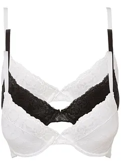 Push up bh met fijn kant (set van 3), bonprix