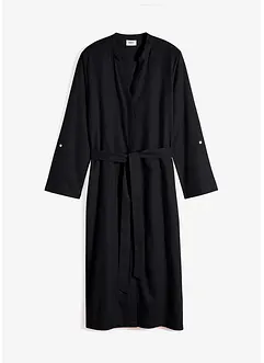 Jurk met zakken in een mix van linnen en viscose, bonprix