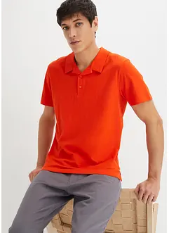 Poloshirt met resortkraag van biologisch katoen, korte mouw, bonprix