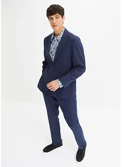 Slim fit pak met linnen (2-dlg.): colbert en broek, bonprix