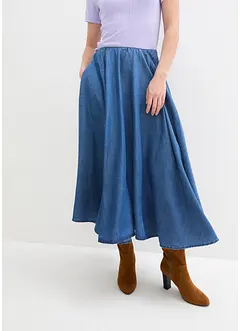 High waist spijkerrok met comfortband, bonprix