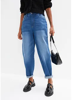 Barrel jeans met high waist en biologisch katoen, bonprix