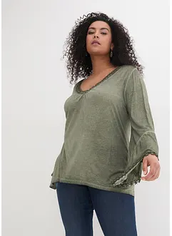Shirt tuniek met kant, bonprix