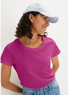 Shirt met ronde hals (set van 5), korte mouw, bonprix