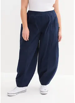 Lichte twill broek met opgestikte zakken, bonprix