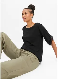 T-shirt met boothals, bonprix