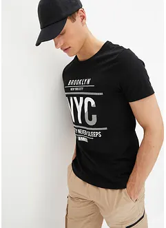 T-shirt van biologisch katoen, slim fit, bonprix