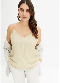 Spaghetti top met glitter, bonprix