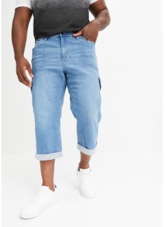 Loose fit 7/8 jeans met comfortband, straight, John Baner JEANSWEAR