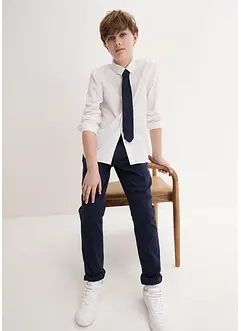 Chino, overhemd en stropdas (3-dlg. set), bonprix