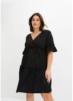 Jurk met broderie anglaise, bonprix