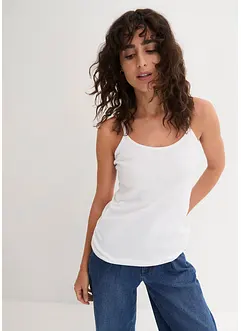 Spaghetti top van katoen (set van 3), bonprix