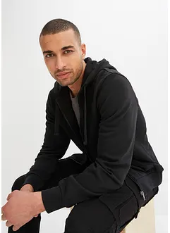 Sweater met capuchon en ritssluiting, bonprix