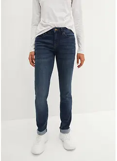 Stretch jeans mid waist, straight, bonprix