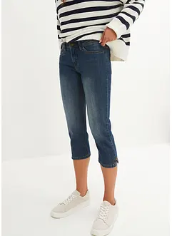 Slim fit jeans met mid waist, cropped, bonprix