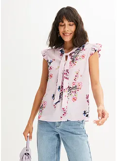 Mouwloze blouse met print, bonprix