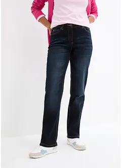 Straight jeans met mid waist van katoen, bonprix