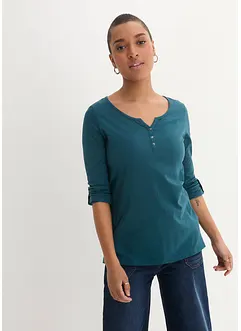 Lichte longsleeve met knoopsluiting, bonprix
