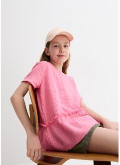 Meisjes mousseline blouse van katoen, bpc bonprix collection