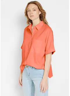 Oversized blouse met halflange mouwen en linnen, bonprix