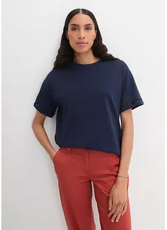 Shirt met broderie anglaise, bonprix