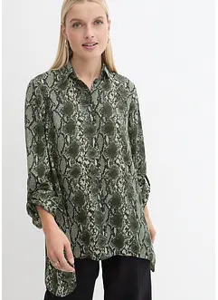 Lange blouse met puntige onderrand, bonprix