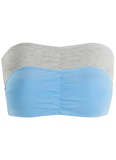 Bandeau bh (set van 2) met biologisch katoen voor cup A & B, bonprix