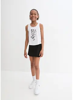 Meisjes top en broekrok van biologisch katoen (2-dlg. set), bonprix