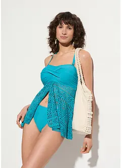 Lange tankini met kant (2-dlg. set), bonprix