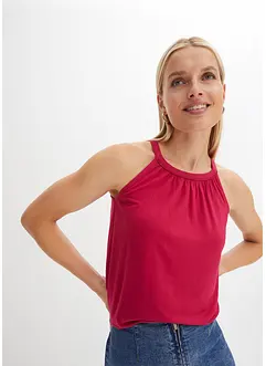 Jersey top met plooitjes, bonprix