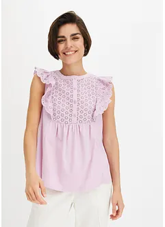 Shirt met broderie anglaise, BODYFLIRT