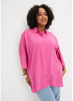 Oversized blouse met kanten achterpand, bonprix