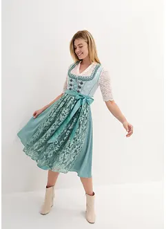 Dirndl met pailletten en schort (2-dlg. set), bonprix