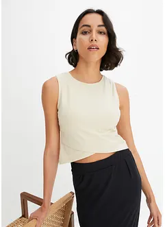 Cropped top van katoen-stretch, bonprix