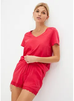 Shortama met kant (2-dlg. set), bonprix