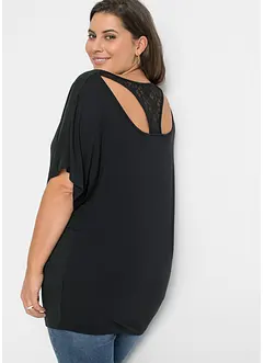 Vleermuisshirt met kant, bonprix