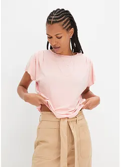 T-shirt met plooitjes, bonprix