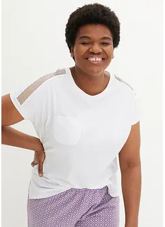 Luchtig shirt met kant, bonprix