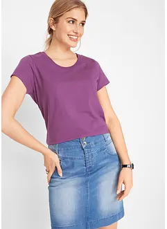 Shirt met ronde hals (set van 5), korte mouw, bonprix