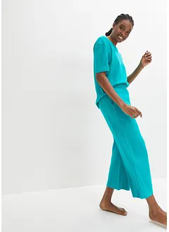Geribde pyjama met culotte (2-dlg. set), bonprix